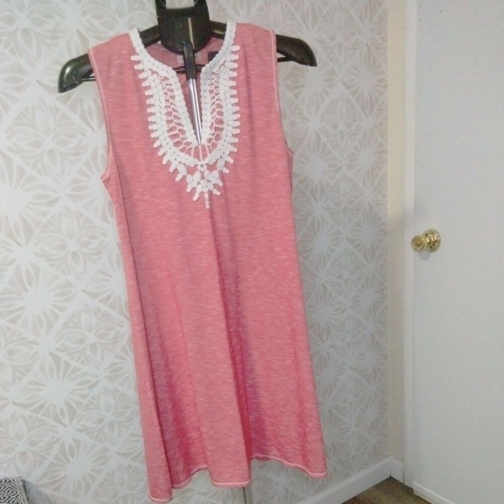 Dress / Max Studio Sleeveless Crochet Embellished Tunic Women's Small - Picture 1 of 7